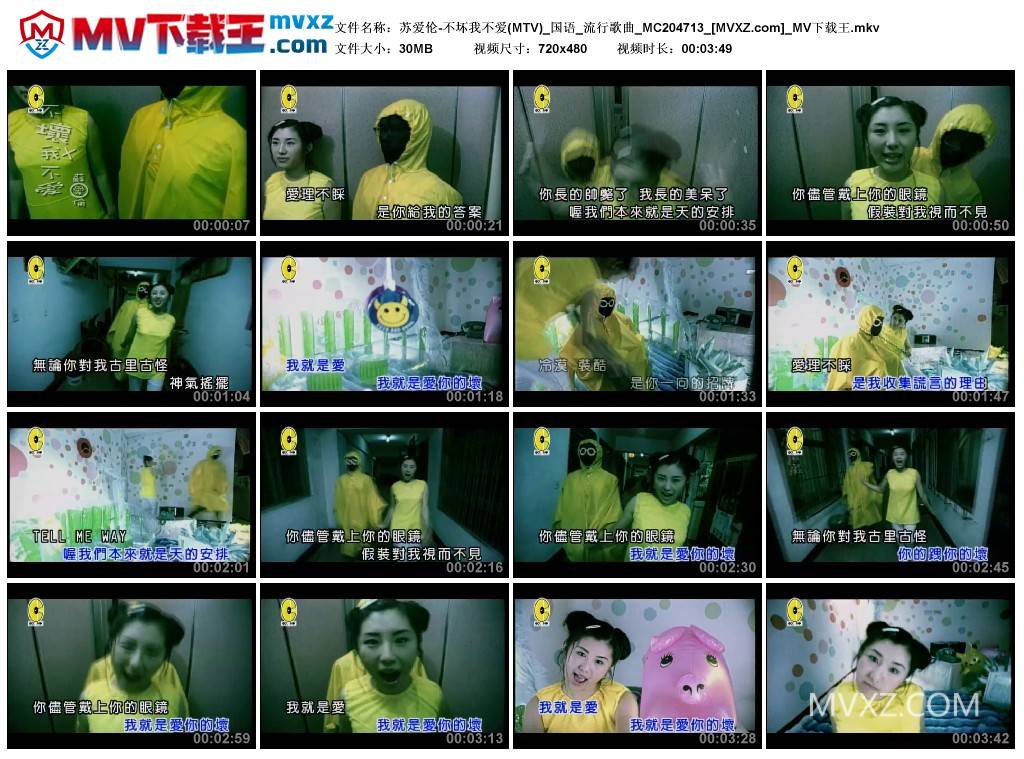 苏爱伦-不坏我不爱(MTV)_国语_流行歌曲_MC204713